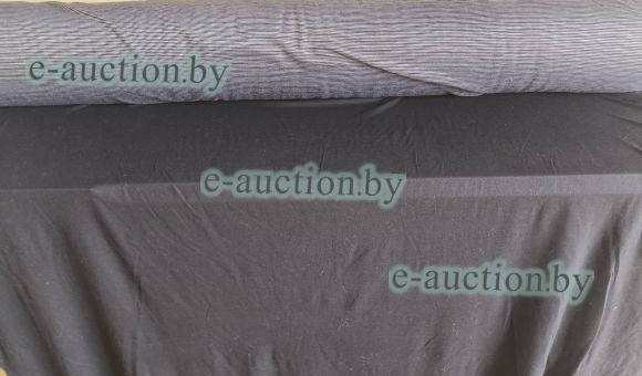 Ткань, полотно трикотажное тонкое, черно-серая полоска (рулон), 50 м.п.