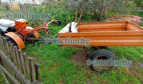 Мотоблок Кентавр с прицепом, плугом и фрезой 