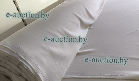 Ткань костюмно-плательная, белая (рулон), 44 м.п.