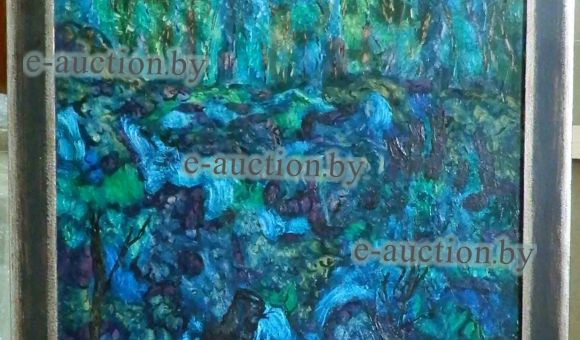 Живописное произведение Царфина Ф.Ш. «Водопад в лесу»