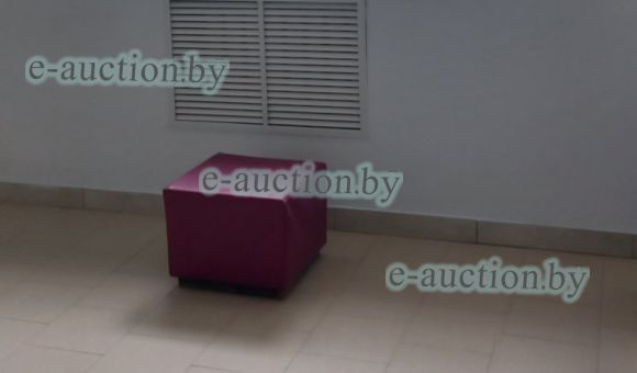 Пуфик малиновый квадратный №4