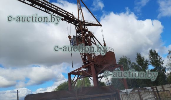 Кран башенный МРКС-300П с подкрановыми путями и ограждением