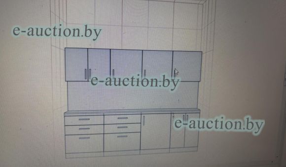 Кухня массив ясеня и красный МДФ №6