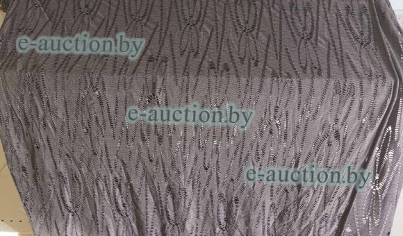 Ткань, полотно трикотажное, вязка кружево, коричневый (рулон), 17 м.п.