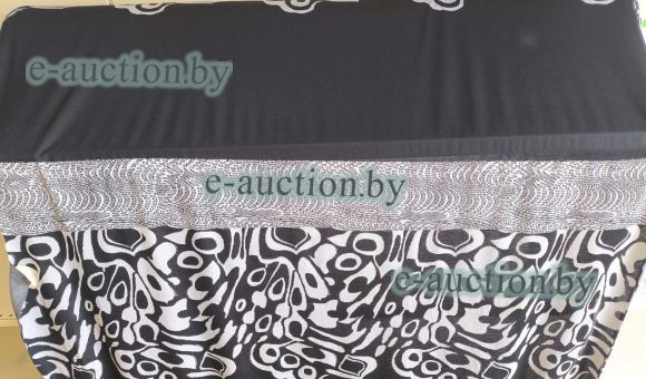 Ткань, полотно трикотажное плотное, чёрна-белая абстракция (рулон), темно-зеленая, 51 м.п.