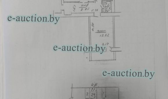 Двухкомнатная квартира в г. Пинске, площадью 50 м²