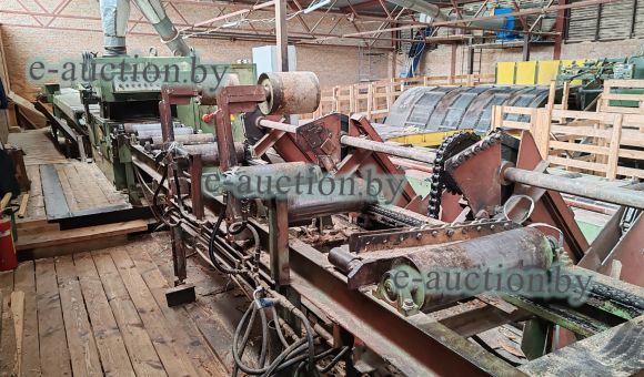 Механизация подачи двухкратного бруса (лафета) к многопильному станку COSTA