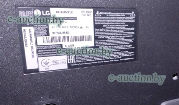 Телевизор LG 43UK6450PLC