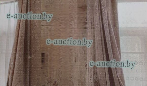 Шторы (оранжевые с рисунком)