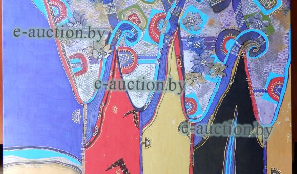 Батик Шкороденок А.М. «Цветочный коктейль»