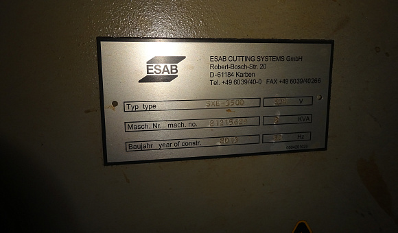 Плазменный станок ESAB SUPRA REX (ESAB SUPRA REX SXE-3500)