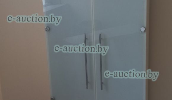 Шкаф белый со стеклом №24