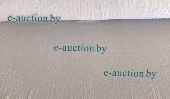 Ткань, полотно трикотажное тонкое, серебристо-серое с пропиткой (рулон), темно-зеленая, 30 м.п.